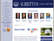 Tablet Screenshot of albritton-beaumontfuneralhome.com